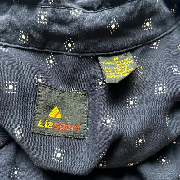 Vintage Dark Blue Button Down Shirt - Size M - Picture 3 of 3